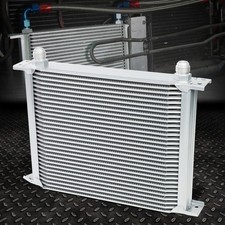 30-ROW 10AN POWDER-COATED ALUMINUM ENGINE/TRANSMISSION RACING OIL COOLER SILVER picture