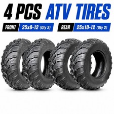 4PCS ATV UTV Tires 25x8-12 Front 25x10-12 Rear All Terrain 6PR 25x8x12 25x10x12 picture