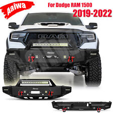 Aaiwa Front/Rear Bumper With Winch Plate & Lights For 2019 -2022 Dodge RAM 1500 picture