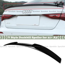 FITS 2022+ AUDI A3 A3 S3 RS3 SEDAN GLOSSY BLACK V STYLE REAR TRUNK SPOILER WING picture