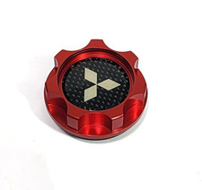 RALLIART RED ENGINE OIL FILLER CAP FOR MITSUBISHI LANCER 4G63 ECLIPSE TURBO -OE picture