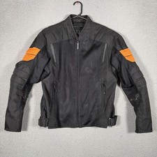 BILT Blaze 2 Mesh Motorcycle Jacket Mens Medium Black Padded Moto Touring Logo picture