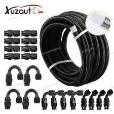 4AN-6AN-8AN-10AN Nylon Braided PTFE Fuel Line 10FT-30FT with 10-20pcs Fittings picture