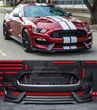 Fits 15-17 Ford Mustang Full Conversion Front Bumper GT350 Style Polyurethane picture