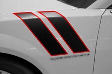Hash Marks Hood Race Stripes Graphic Decals for Chevy Camaro 10-15 BLACK RED picture