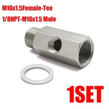 M16x1.5Female Oil Pressure Sensor Tee 1/8NPT to M16x1.5 Male Adapter Supply Fee picture