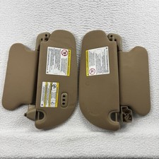 2007-2014 Ford Expedition Navigator Sun Visor Set Driver Passenger Tan OEM READ picture