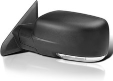 Fit 09-12 Dodge Ram 1500 Power Heated Driver Side Black Mirror+LED Signal+Puddle picture