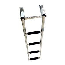 Marine City 4 Steps Telescoping Swim Ladder Stainless Steel Space-Saving Design picture