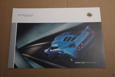 2011 Lotus Exige S 260 Final Edition Original Car Sales Brochure 4 Page Foldout picture