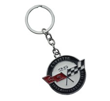 1X For 1978 C3 Corvette 25th Anniversary keychain Car Alloy Key Chain Ring Gif picture