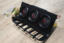 FOR BMW E36 3 SERIES  M3 GAUGES + HOLDER + SENSORS SET RED BACKLIGHT FULL BLACK picture