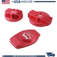Oil Coolant Washer Cap Set Golf 6 GTI MK6 Scirocco EA888.2, 3pcs Aluminum, Oil C picture