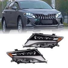 Fits For 2009-2016 Toyota Venza LED Headlights Headlamps Projector DRL Black Set picture