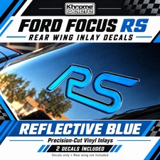 Ford Focus RS reflective Blue inlay decal for wing (2 per order) picture