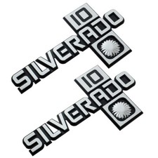 2Pc Fender Emblem Badge Fits for 81-88 Trucks Silverado “10” 14026453 picture