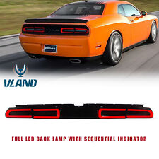Pair Smoke LED Tail Light For 2008-2014 Dodge Challenger Sequential Turn Signal picture