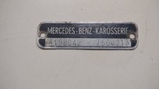 Mercedes Benz Chassis data Plate Information Tag 300sl A198042 picture