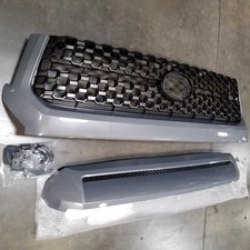 For 2014-2021 Toyota Tundra Front Upper Grille + Hood Bulge Molding Cement Gray picture