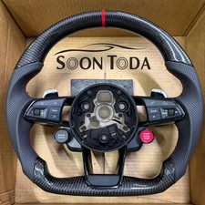 Customize Leather Carbon Fiber Sports Steering Wheel LED A8/A1/R8/B8/B9/A3/A4/A5 picture