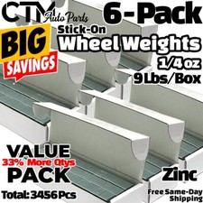 6-Box 1/4oz Zinc Balance Wheel Weights Stick-on Adhesive Tape Lead-Free 54 lbs picture