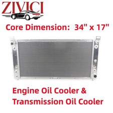 All Alum Radiator For Chevy Silverado 1500 2500 Suburban Tahoe 5.3 6.0 34'' picture