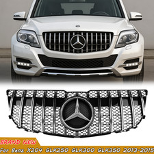 Silver For Mercedes Benz GLK X204 GLK350 2013-2015 Front Grille Grill w/Emblem picture