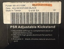 PSR Adjustable Kickstand 04-01115-22 Black 0510-0402 581-41115BK picture