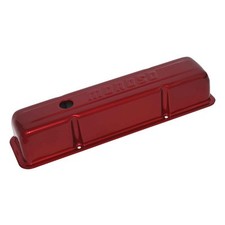 Moroso 68006, Pair Valve Cover for SB Chevy Tall Moroso Logo Steel Red Perimeter picture