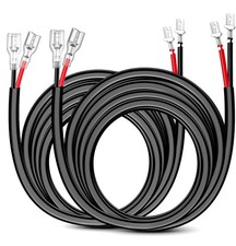 Nilight 2PCS 16 AWG 10 Feet Wiring Harness Extension 16AWG -10FT 2Pcs, black  picture