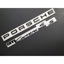 5PCS Gloss Black Porsche 911 Carrera 4S Letters Rear Badge Emblem Deck Lid Set picture
