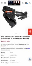Injen Cold Air Intake System For 21-24 2.3L Ecoboost Bronco picture