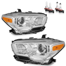 2PC Headlights w/o LED DRL For 2016-2022 Toyota Tacoma Headlamps w/Bulbs picture