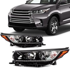 Pair Set Projector Headlights Assembly w/LED DRL For 2017-2019 Toyota Highlander picture
