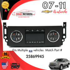 2007-2011 Chevy Avalanche Ac Heater Climate Control Unit 25869945 picture