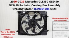 2020-2026 Mercedes GLE350 Radiator Cooling Fan Assembly w/ 600W Motor 1679061704 picture