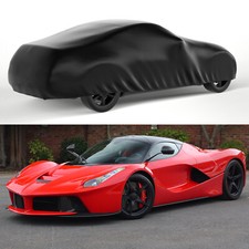 Full Car Cover Outdoor Satin Stretch Dust Waterproof Black For Ferrari LaFerrari picture