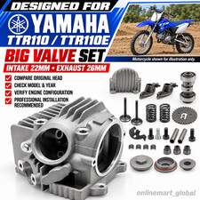 Racing Cylinder Head Full Set Yamaha TTR110 22mm IN 26mm EX Valve Complete Set picture