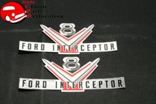 Ford Interceptor Valve Cover V8 Decals Pair picture