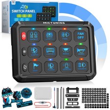 Universal 12 Gang Switch Panel 12V On-Off LED Relay System Circuit Control Truck picture