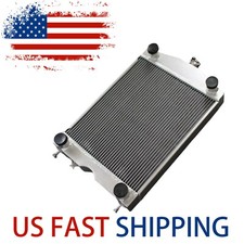 56MM Aluminum radiator Fit Ford 2N/8N/9N tractor w/flathead V8 engine 2 ROWS picture