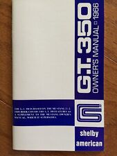1966 SHELBY COBRA GT350 GT-350 OWNERS MANUAL picture