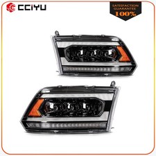 Pair Upgraded Headlights w/LED DRL For 2009-2018 Dodge Ram 1500 2500 3500 picture