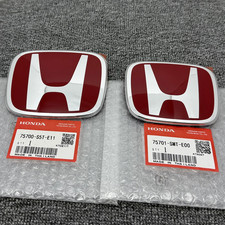 💙Front Grille Trunk Emblem For Honda Accord 2008-2017 Sedan 4-Door Badges Red picture