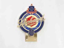 BRASS GOLDEN DECAL BADGE EMBLEM VINTAGE PACKARD 100TH ANNIVERSARY CAR GRILL |Fit picture