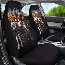 Amazing Gift for Fans, Kiss Rock Band Theme Ver3 Car Seat Covers (set of 2) picture