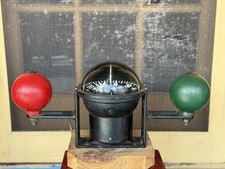 DANFORTH CONSTELLATION Steel Boat 6” Compass Binnacle Mounted Vintage Marine picture