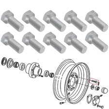 JD16 Front Wheel Hub Lug Bolts 9/16-18 x 1-1/8