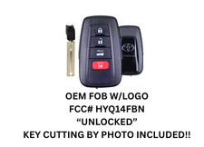UNLOCKED ORIGINAL 2020-22 TOYOTA COROLLA SMART KEY HYQ14FBN 8990H-12040, KEY CUT picture