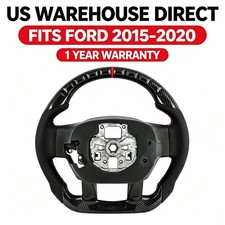 Black Carbon-Fiber-Look Steering Wheel—Fits 2015–2020 Ford F-150 picture